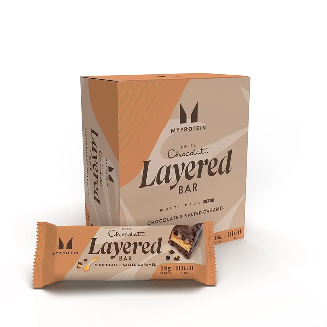 Myprotein bar Layered Hotel Chocolat Salted Caramel