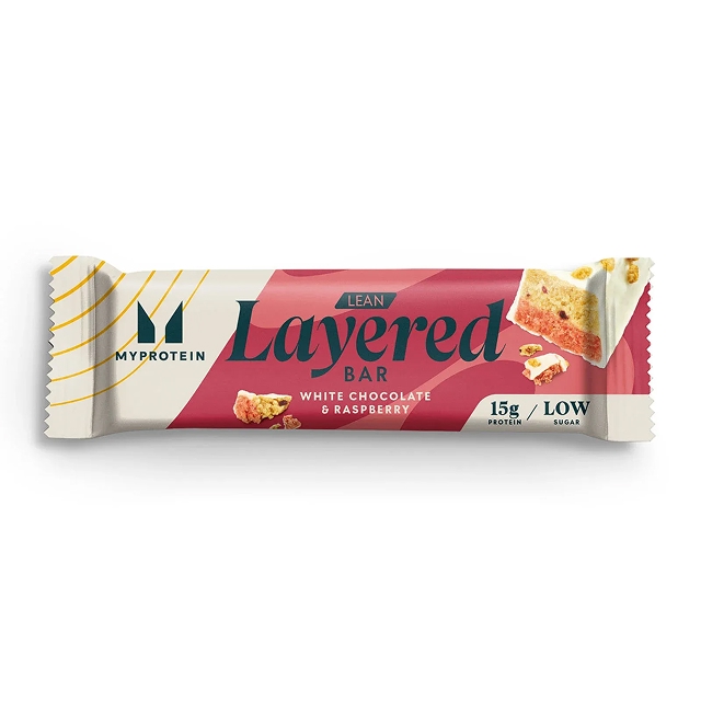 Myprotein bar Lean Layered White Chocolate and Raspberry