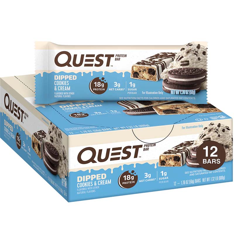 Quest bar Dipped Cookies and Cream