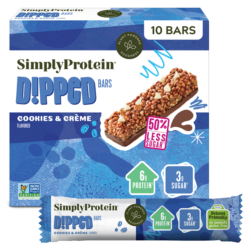 SimplyProtein bar Dipped Cookies and Creme